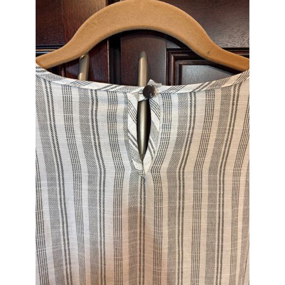 Tavin Cream & Black Striped Tiered Ruffle Dress Size 12 Excellent Cond - Picture 9 of 13